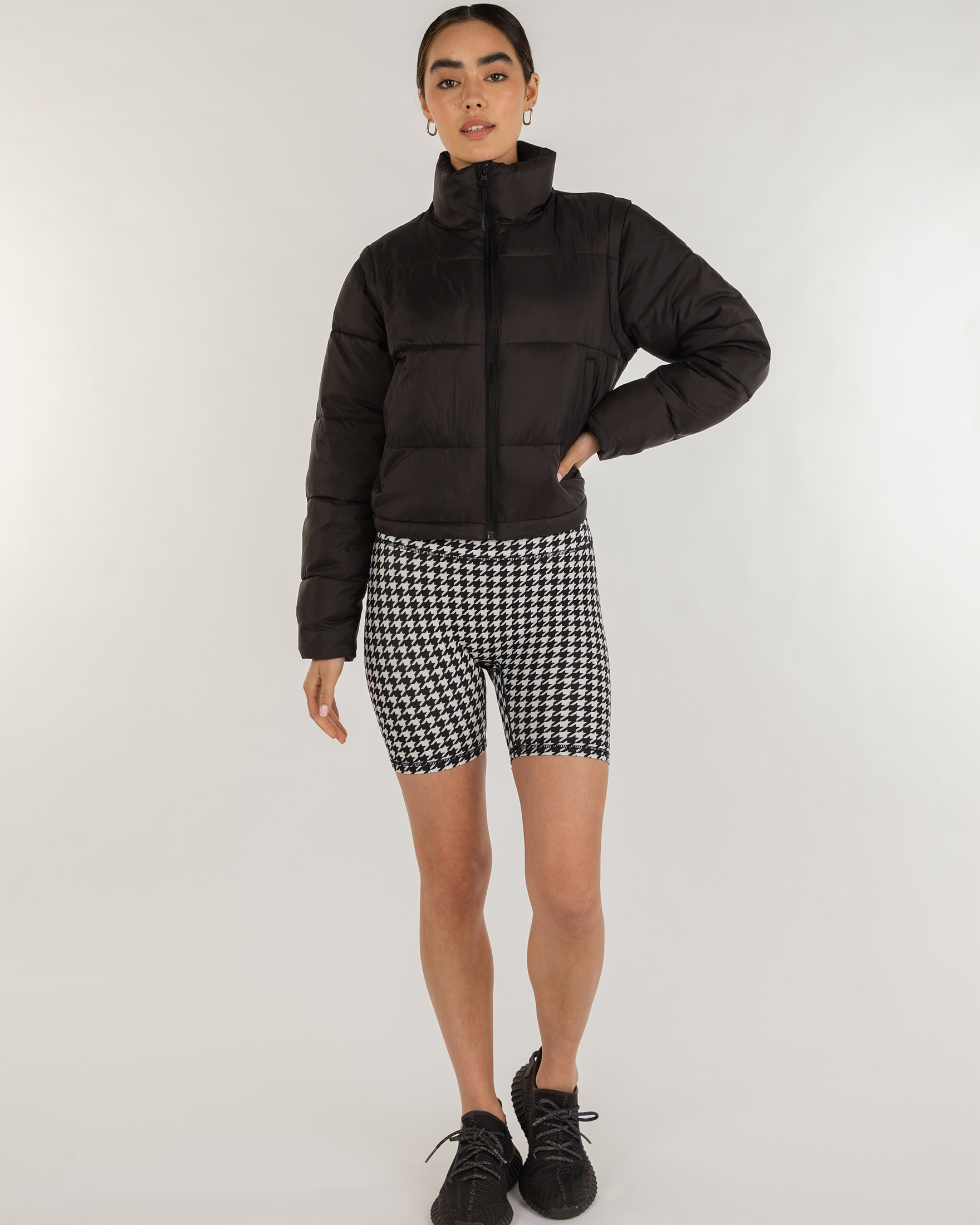 Elsa Fleece V Neck Longline Bra